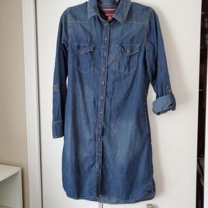 Womens denim shirt dress